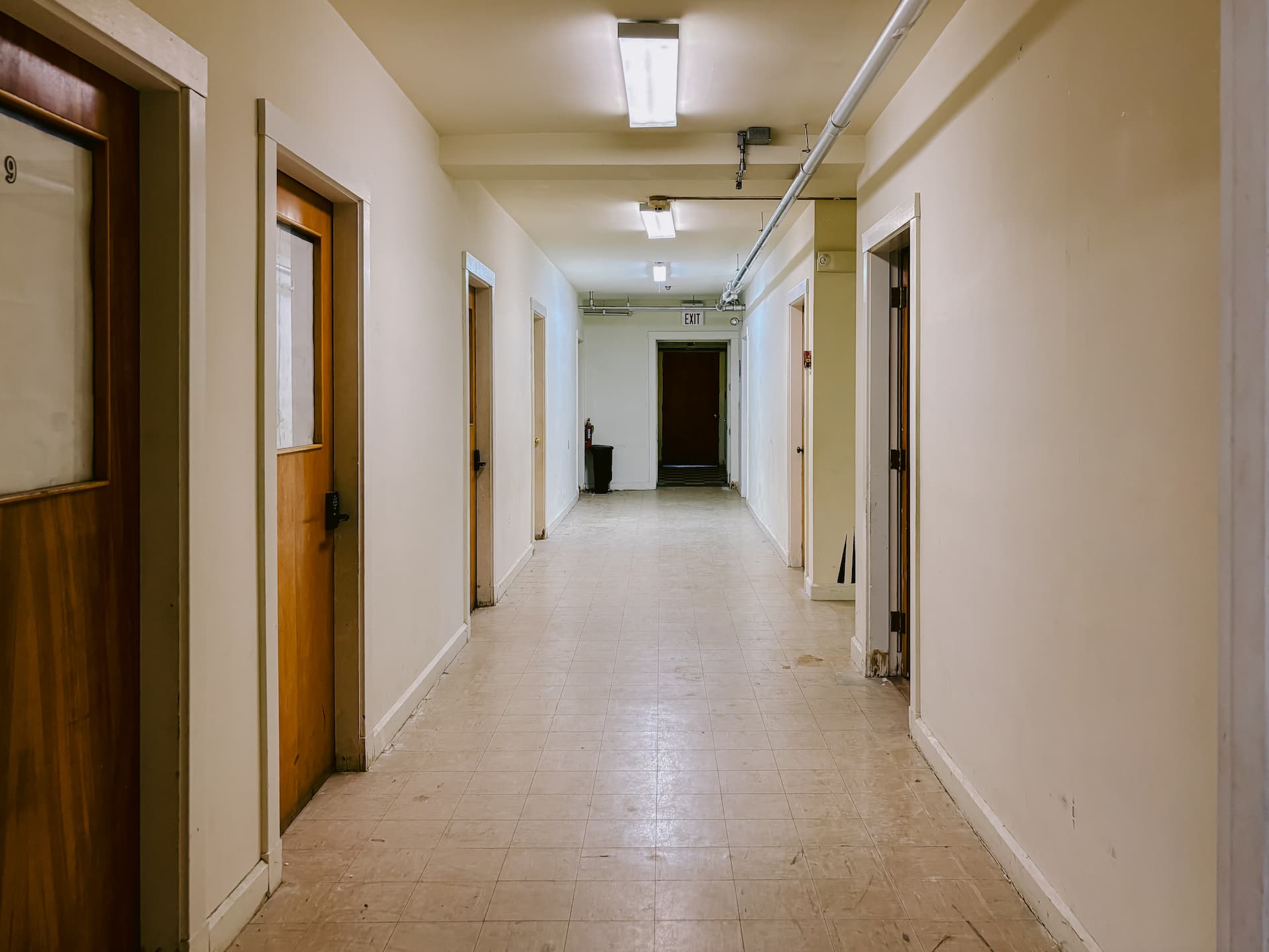 Current lower level corridor