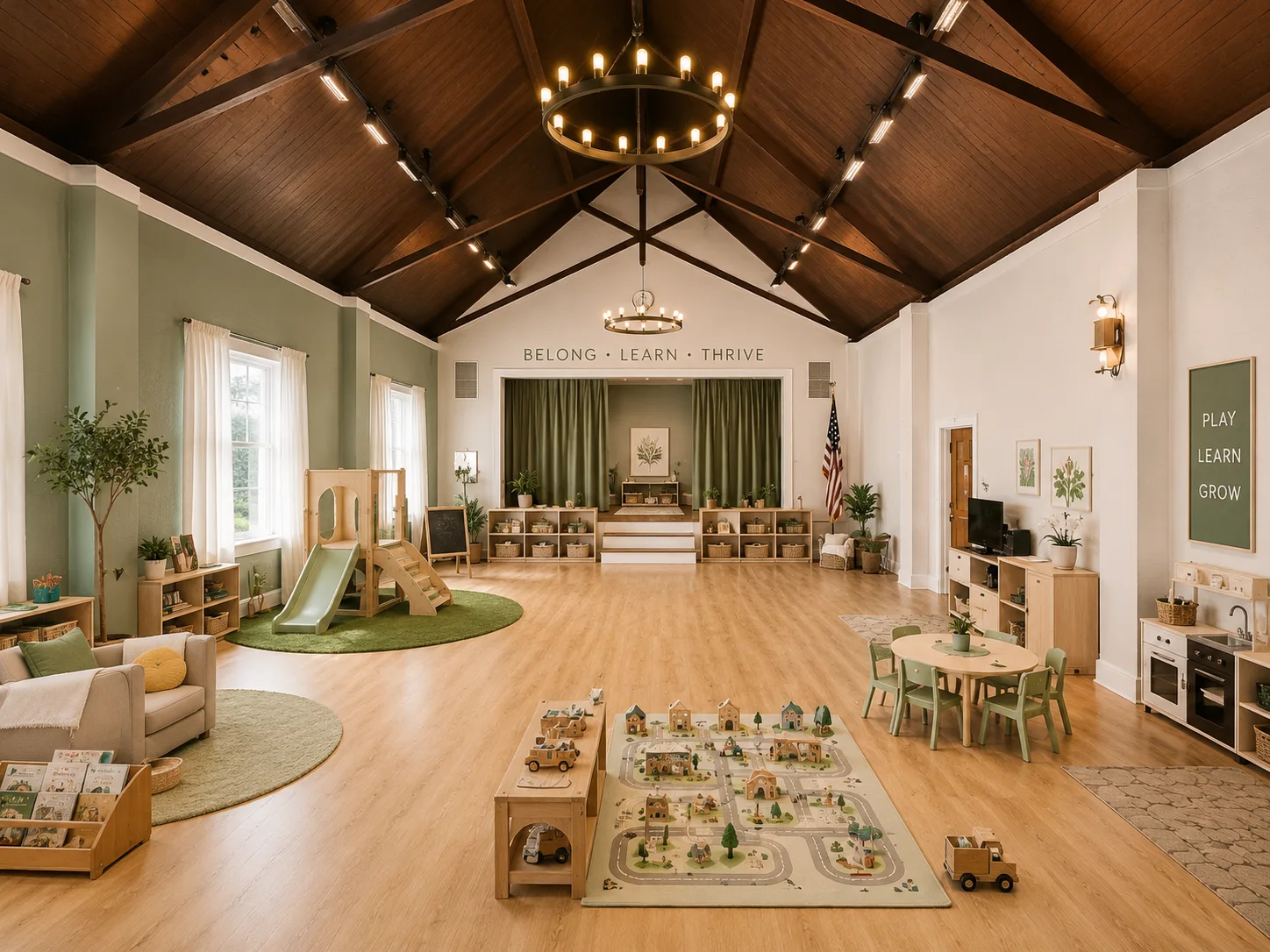 Alternate preschool play concept for the auditorium